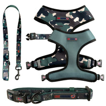 Load image into Gallery viewer, Can't See Me - Reversible Harness, Collar & Lead Bundle